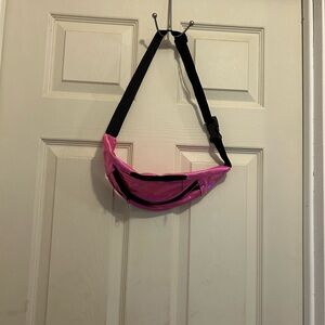 Hot Pink and Black Crossbody Bag